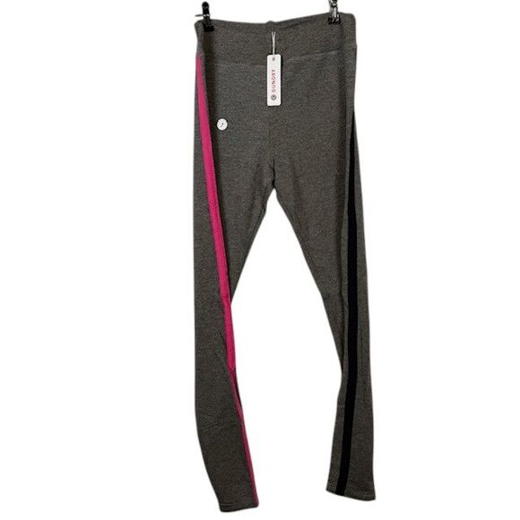 NEW! Sundry Side Contrast Yoga Pants Spacedye Pink Navy Leg Stripe Size Small (1 - Picture 1 of 10